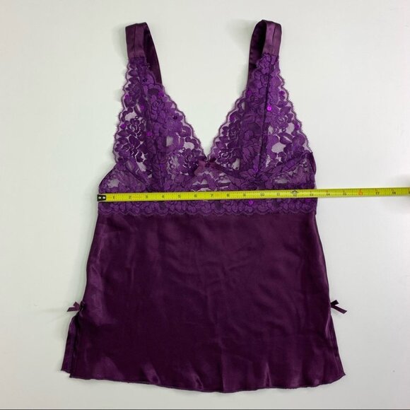 La Vie en Rose Purple Lace Camisole Top size small - Picture 6 of 7